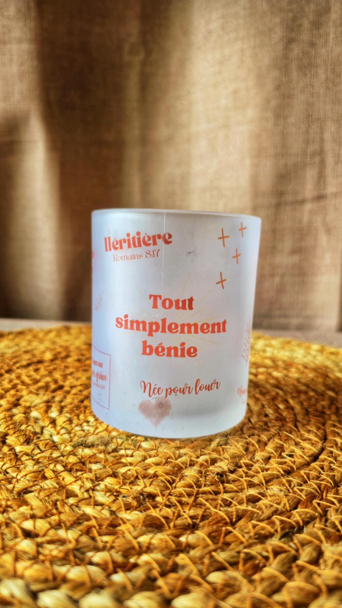 Mug dépoli personnalisable – “Tout simplement bénie”