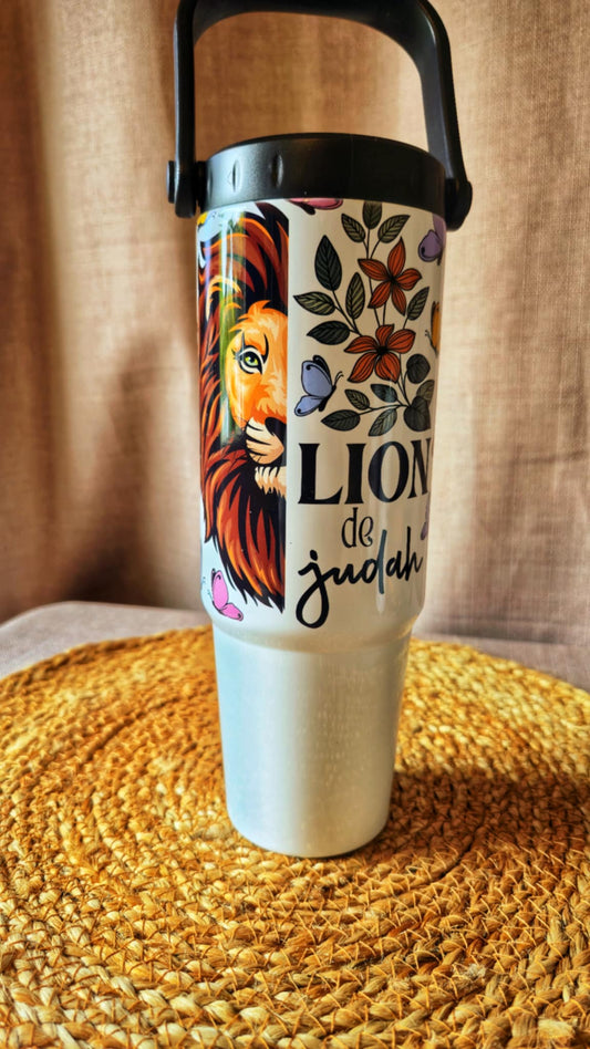 Mug de voyage chrétien – “Lion de Juda”