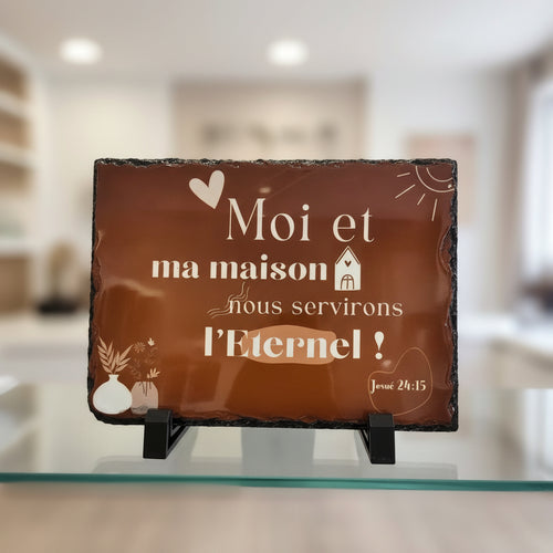 Ardoise décorative 15 × 20 cm – Verset biblique