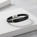 Bracelet homme gravé "L'Eternel est mon berger"