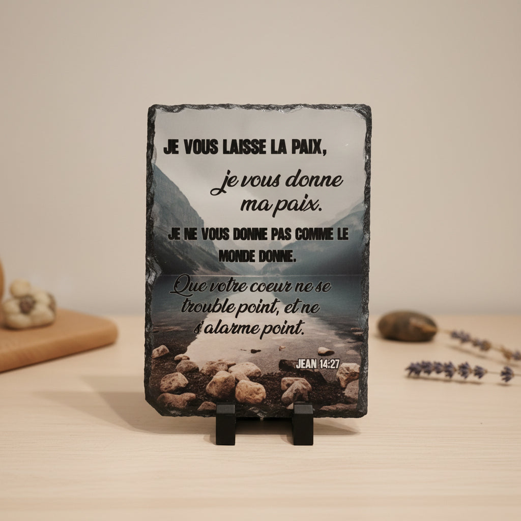 Ardoise décorative 15 × 20 cm – Verset biblique