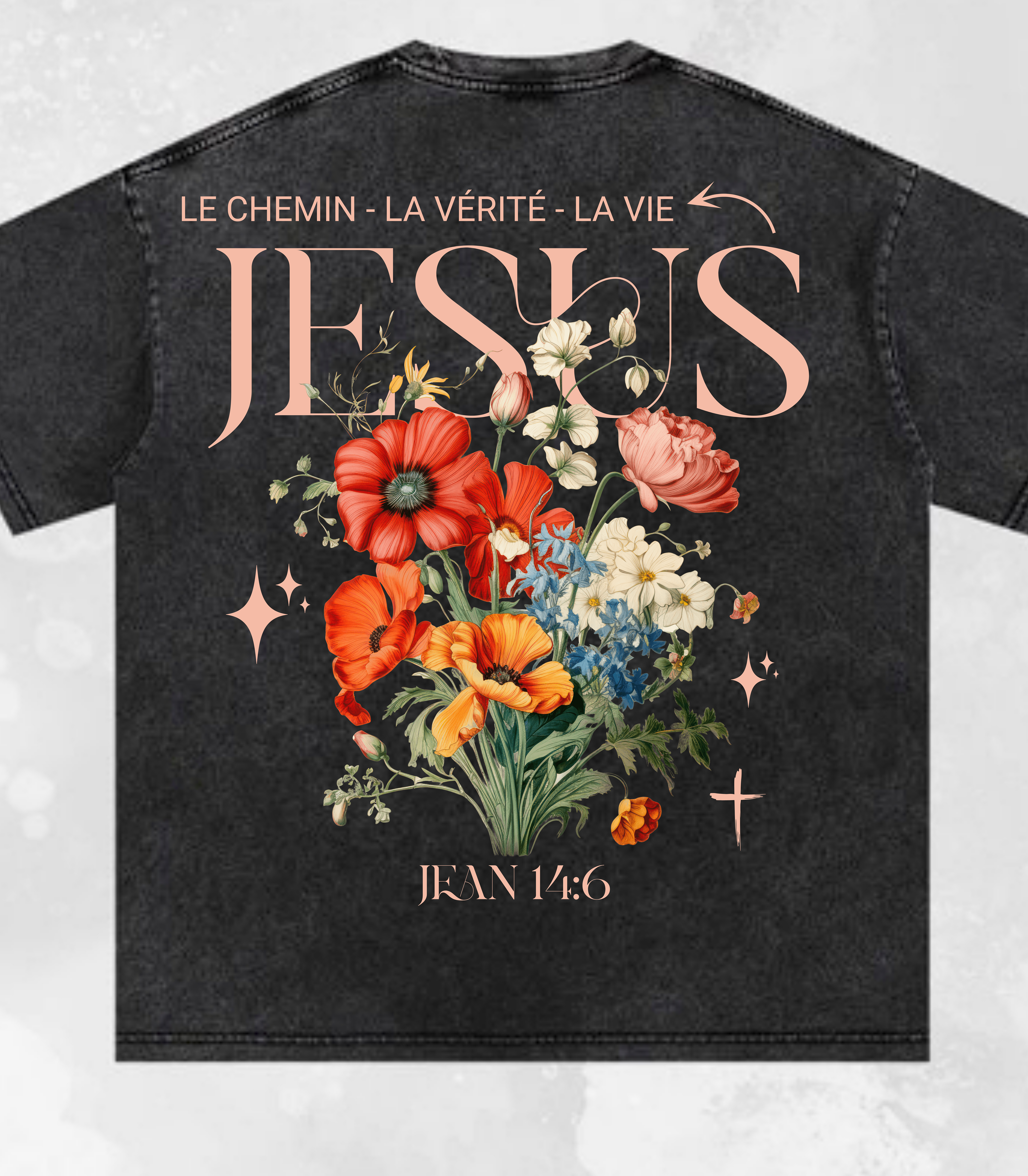 Tee-shirt oversize « Jésus, le Chemin, la Vérité, la Vie »