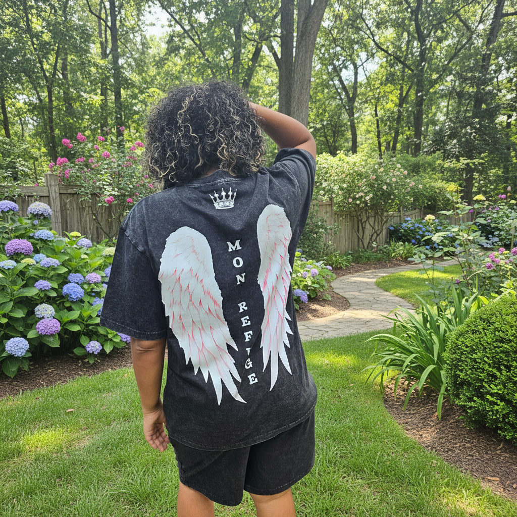 Tee-shirt oversize chrétien « Mon refuge »